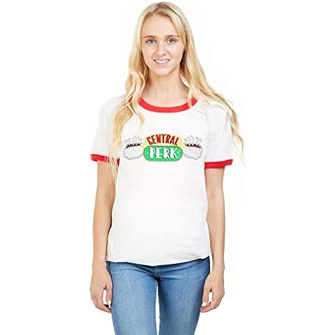 Camiseta FRIENDS Central Perk blanca y roja para mujer Cover