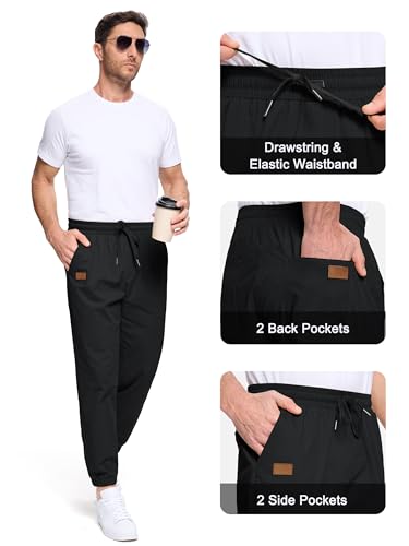 SEVEGO Tall Men's Casual Joggers 30"/32"/34"/36" Inseam Cotton Chino Cargo Pants Hiking Outdoor Sweatpants4