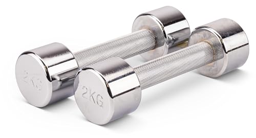 TRENAS Paar Chrom Kurzhanteln - je 2 kg