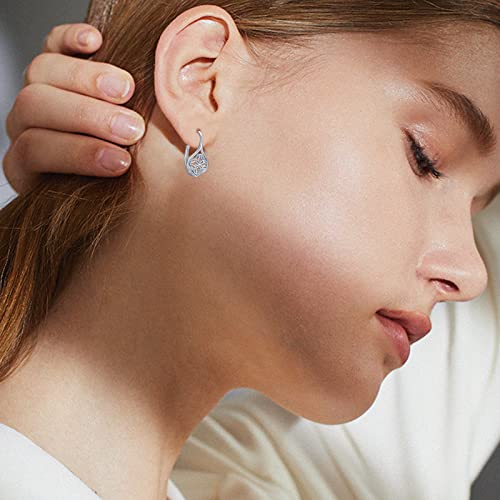 Celtics Leverback Earrings Sterling Silver Vintage Irish Celtic Knot Earrings Triangle Drop Earrings Jewelry Gifts For Women Teen Girls Mother Day Daughter Birthday Present #TOP4