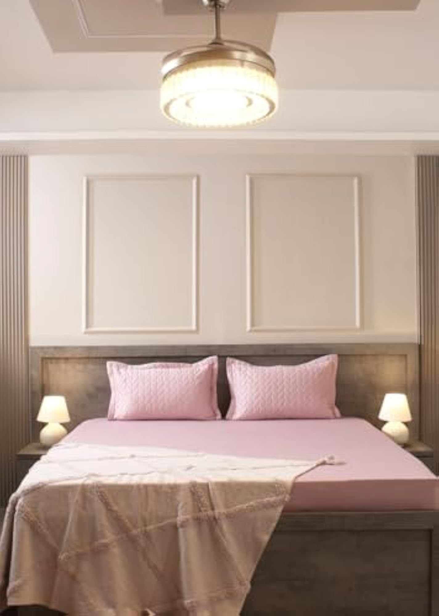 300TC Superking Bedsheet Set with 2 Quilted Pillow Covers