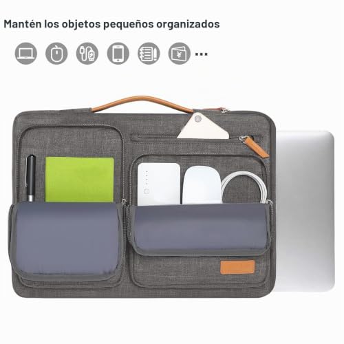 Funda portátil 14 pulgadas compatible con ordenador DELL ASUS Acer y Lenovo gris 5