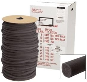 CR Laurence - Varilla trasera de celda abierta negra CRL de 1-12 pulgadas de diámetro en un rollo de 200 pies