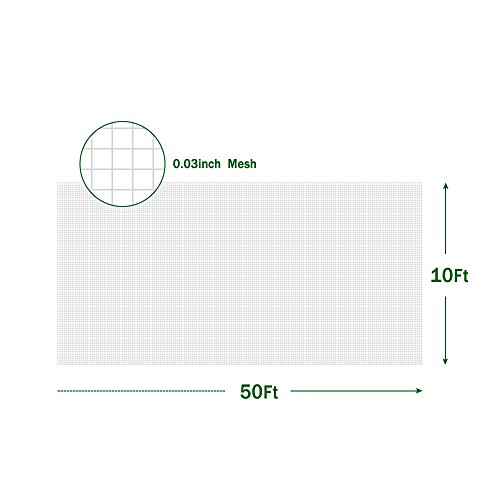 Agfabric Garden Netting Insect Pest Barrier Bird Netting For Garden Protection,Row Cover Mesh Netting For Vegetables Fruit Trees And Plants,10'X50',White #TOP4