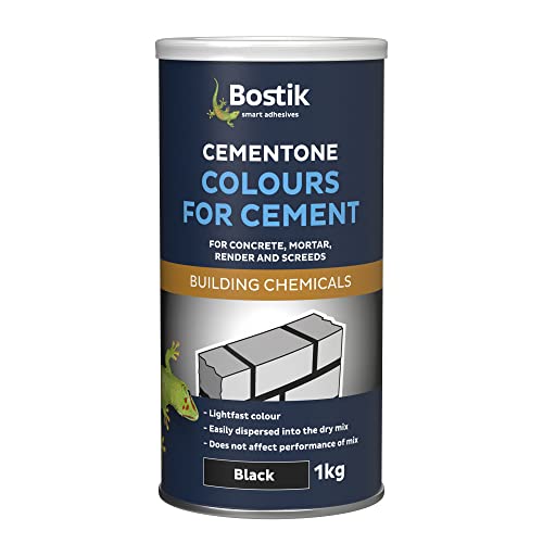 Bostik Colours for Cement, For Concrete, Mortar, Render and Screeds, Available in 5 Intermixable Colours, For Interior and Exterior Use, Colour: Black, Size: 1kg