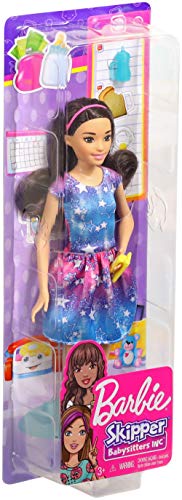 Muñeca Barbie Skipper Babysitter con cabello negro miniatura 6