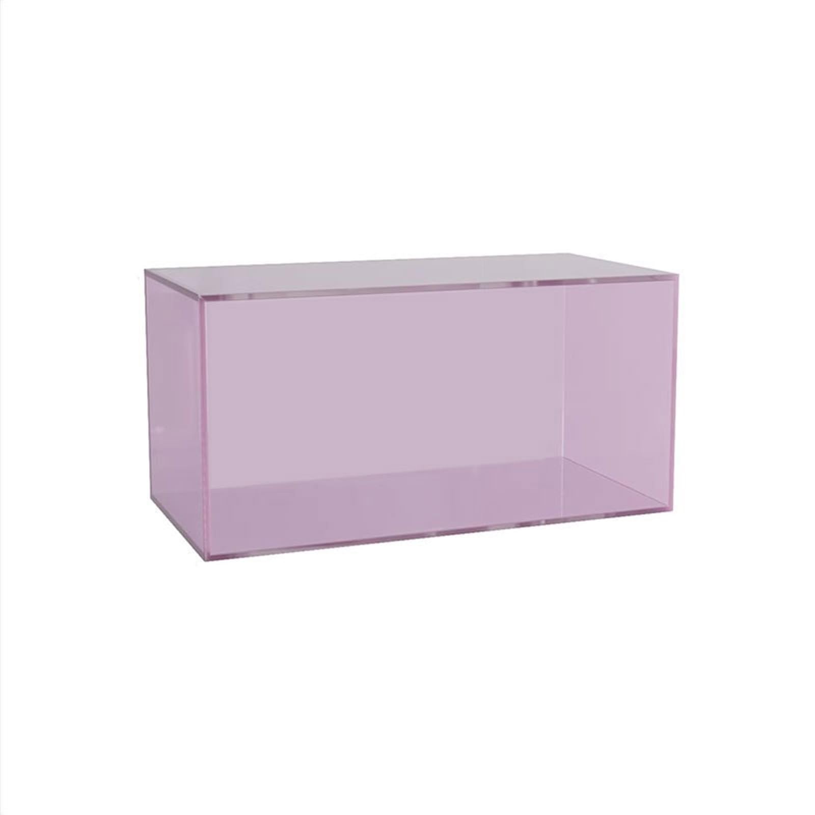 Xumh2024-3 cd storage Record Storage Stand Holder Acrylic CD Display Rack Book Shelf Magazine(Pink)