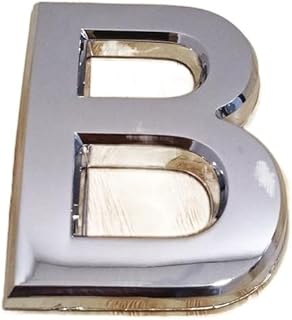 House Numbers 3.5cm/5cm/7cm/10cm 0123456789 Modern Silver Plaque Number House Hotel Door Number Address Digits Sticker Plate Sign Plastic House Number (Color : Letter B, Size : 5cm)