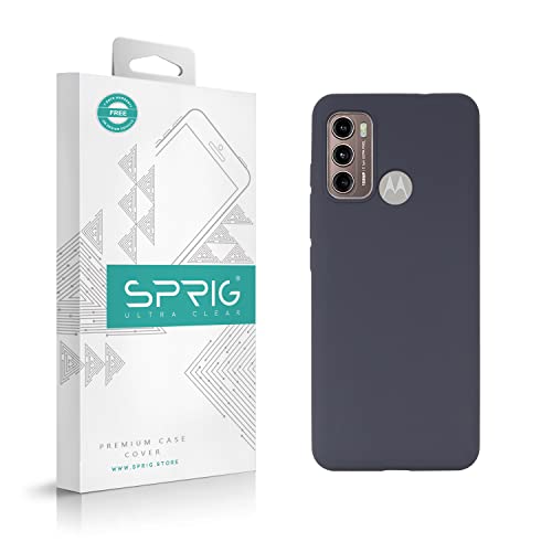 Image of SPRIG Compatible with Motorola G60 Liquid Silicone Premium Back Cover Drop Tested Shock Proof Mobile Case for Men, Women, Boys and Girls with Camera Protection (Charcoal Grey)