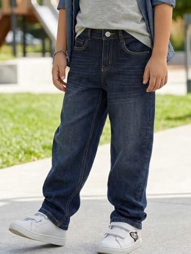 Image of Urbano Juniors Boy's Loose Baggy Fit Washed Denim Jeans Stretchable