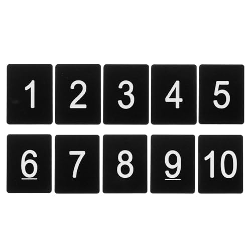 PATIKIL 10 ԍD ȎD 3x4CM 1-10 e[uԍ ȃJ[h vX`bN ό h Ȕԍ  ߗރx 