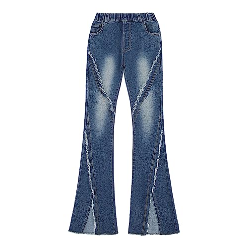 Jeans évasé fille Oyolan souple et résistant pour remplacer les pantalons rigides