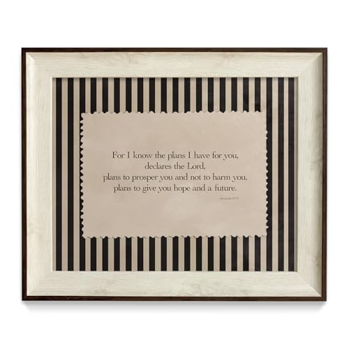 razliubit Framed Bible Verse Wall Art, Jeremiah 29:11 Canvas, 10x12 in by razliubit - Used condition - US$13.68