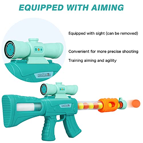 Bottleboom Shooting Game Toys For Boys Age 5 6 7 8 9 10+ Years Old,Foam Popper Guns For 2 Player,Electric Shooting Target & Air Blaster With 24 Foam Bullet Balls Birthday Gift For Kids Girls #TOP2