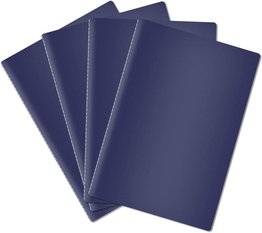 Credibility 4 Pack Graph Paper Notebook, B5 10" x 7.2" Quad Ruled Notebook, 38 Sheets 76 Pages, Math Science Graphing Composition Grid Paper Journals for Office College Students School Supplies, Black