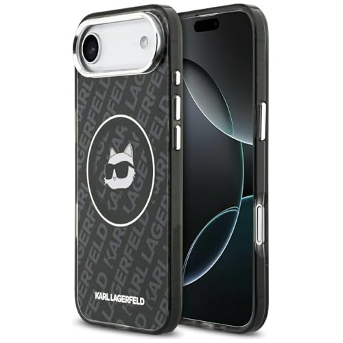 Coque Karl Lagerfeld iPhone 17 Air premium MagSafe noire motif Choupette