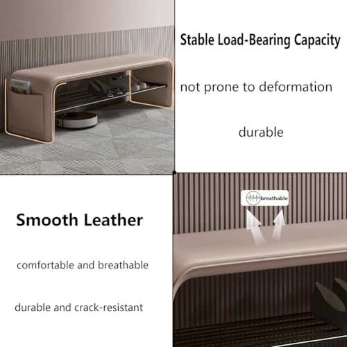 Banc à chaussures de qualité supérieure avec coffre de rangement discret - 5
