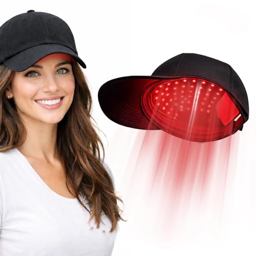 Auarwood LLLT Laser Hair Growth Cap - 650nm Red Light Therapy for Hair Regrowth, Full Scalp Coverage Treatment for Men & Women with Thinning Hair, Portable & Hands-Free, Black