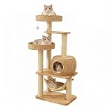 XFWKUTPE Wooden Cat Tree for Large Indoor Cats, 55in Modern...