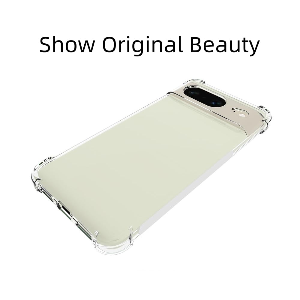 Totill Cover per Google Pixel 8 Pro Cover, [Rinforzare la Versione con Quattro Angoli] [Protezione per la Fotocamera] Custodia Protettiva in Silicone Morbido Antiurto in Gomma TPU Phone case