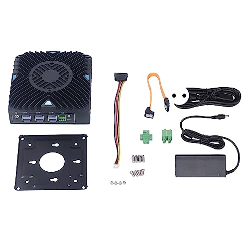 TOOLSGO FANLESS Embedded Industrial Mini PC, Ahorro de Energía Embedded Computer con 8 GB RAM 120 GB SSD 100-240 V Enchufe de LA UE Adecuado para Aplicaciones Industriales