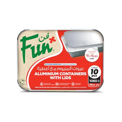 Fun Aluminium Containers with Lids 800Cc (Pack of 10) – Leak...