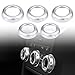 Acouto 5pcs Car Inner Side Air Conditioner Switch Knob Ring Cover Trim for Discovery 4 LR4 2009-2016 for for Sport 2010-2013