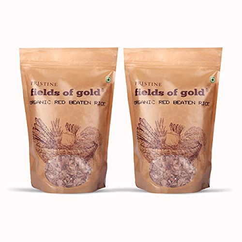 Image of PRISTINE Fields of Gold Organic Red Beaten Rice, 500 g (Pack of 2)