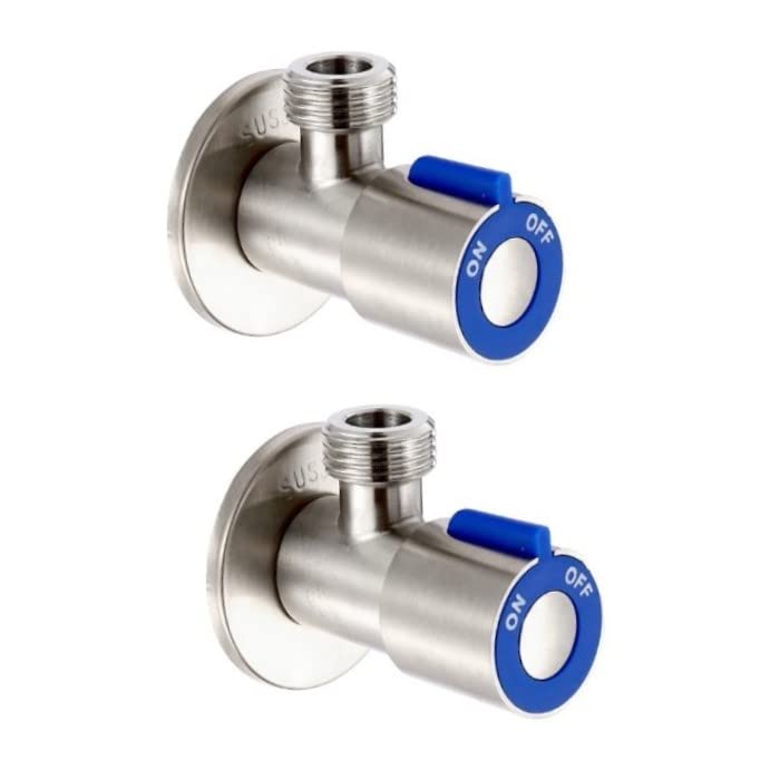 NEXOMS SSAV01 304 Grade Stainless Steel Angle Valve with Wall Flange - Pack of 2 (B09YDQHDT3) Amazon Price History, Amazon Price Tracker