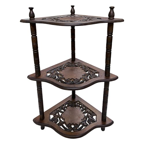 The Wooden Town Corner Shelf - 3-Tier Space-Saving Corner Bookshelf