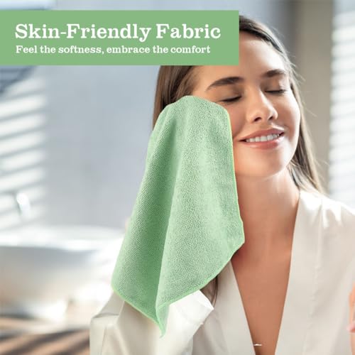 Image of UNIMADE Washcloths Bulk 400 Pack Face Towels (12 inch x 12 inch), Highly Soft Wash Cloths and Hand Towels, Fast Drying Multi-Purpose Microfiber Cleansing Cloths for Bathroom, Hotel, Spa, and Salon-Multicolor