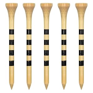 Wooden Golf Tees 3-1/4″, 2-3/4″, 2-1/8″, 1-1/2″ Available, 100 Count (Natural Color, White, Black, Blue, Red, Green, Yellow, Pink, Orange)