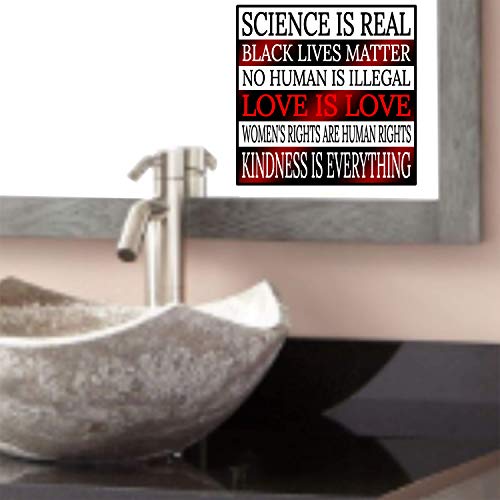 Kindness Is Everything Bumper-Sticker - Love-Is-Love Human Rights Vinyl Decal 3 X 3" L Car Auto Window Real Science Black Lives Matter Blm Lgbt-Q-Ia + Better Than Magnets Coexist Dismantle Patriarchy #TOP5