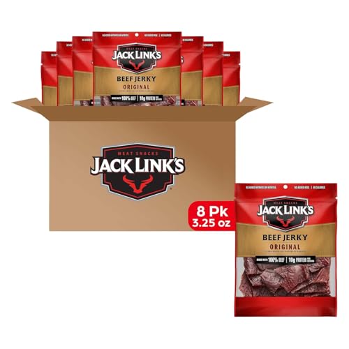 Jack Link's Beef Jerky, Original, Multipack Bags - Flavorful Meat...