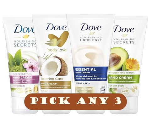 Dove Nourishing Hand Cream for Dry Skin 75ml | Pick Any 3 | Restoring Care, Invigorating Ritual, Awakening Ritual & Essential Care | 3 x 75ml