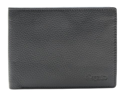 Portefeuille Esquire Primavera noir compact à compartiments multiples