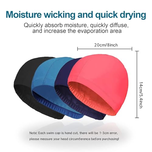 Egektbh Swim Cap, 4-Pack Swimming Cap Man Women thumb #1