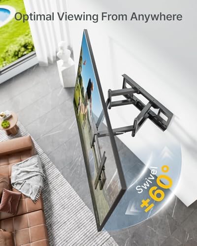 Image of AUDIOVAN Full Motion Interactive Panel Wall Mount Bracket (AVT-A10) for 65 inch to 120 inch Large Displays,Heavy Duty Articulating Dual Arm, Max VESA 800x600mm, 100kg Capacity, Swivel, Tilt, Cable Management