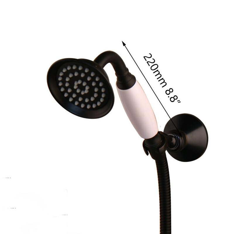 Soffione Doccia A Mano Stile Telefono Retrò | In Ottone Antico Dorato | Tubo Inclus