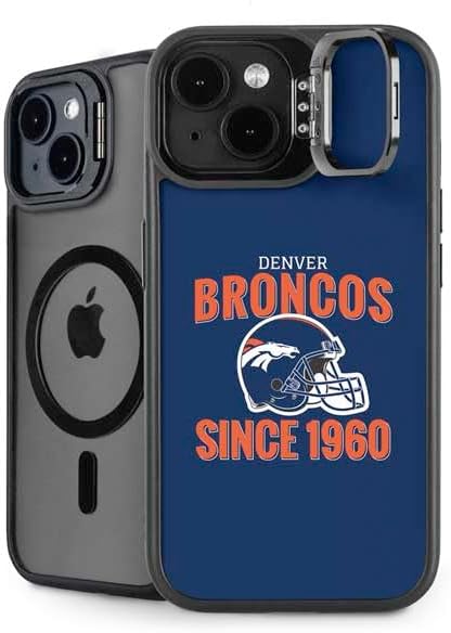 Skinit Kickstand Phone Case Compatible with iPhone 15 - Officially Licensed NFL Denver Broncos Helmet Design