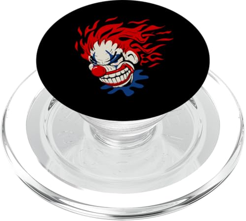 Disegno di Halloween Crazy Evil Clown PopSockets PopGrip per MagSafe