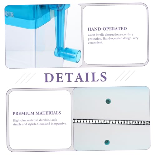 Broyeur de documents à manivelle compact pour l'organisation de votre bureau - 2