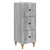 KPWENFBSL Cassettiera in legno Sonoma grigio, 33 x 34,5 x 90 cm