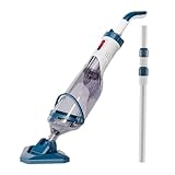 Enhulk Powerful Swimming Pool Vacuum Cleaner, Handheld Rechargeable Pool Hoover with Telescopic Pole, Up to 60 min Runtime, Suction up to 4200L/H, Ideal for Above Ground & Inground Pool, Spas
