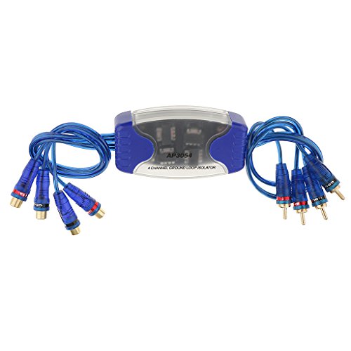 4CH RCA/Phono Ground Loop Isolator - Hum Noise Eliminator Car Radio Filter