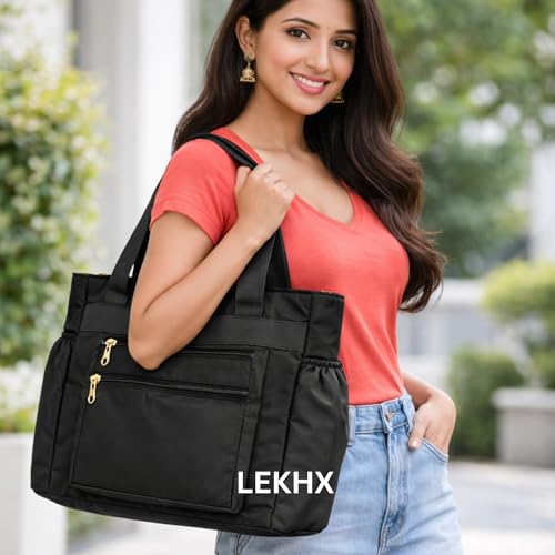 Image of LX LEKHX Women's Tote Bags - Stylish Handbags for Office, College & Party Use | Spacious & Trendy Shoulder Bag for Work, Casual & Evening | Durable, Lightweight & Fashionable Tote for Women