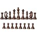 Vamslove Wooden Heavy Weighted Chess Pieces Only-3.8'' King-Extra 2 Queens-34 Wood Tournament Chessmen for Chess Set,Velvet Storage Bags Included