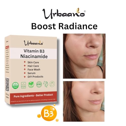 Image of Urbaano Herbal - Niacinamide Powder (Vitamin B3) For Making DIY Cream, Serum & Skin Care. inchHelps To Minimize Pores, Balance Oil Production, Wrinkles, Fine Lines inch 200gm
