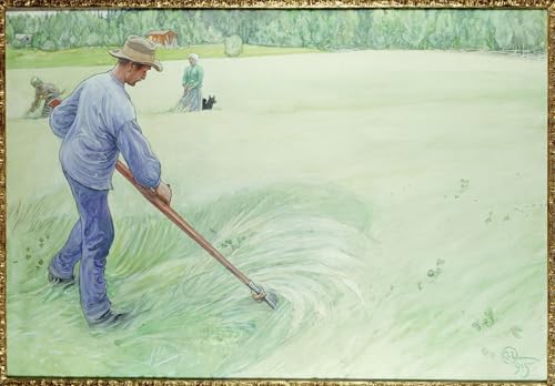 Affiche Moissonneuses Carl Larsson pour décoration murale salon moderne