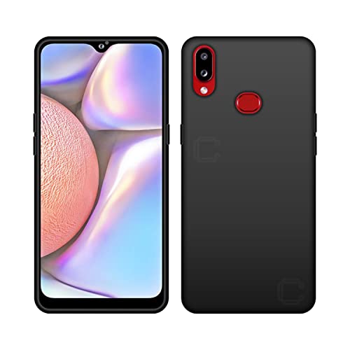 Image of Case Creation for Samsung Galaxy A10s 2021 Back case, Samsung Galaxy A10s Slim Flexible Smart Look case with 360 Camera All Angle Protection (Pure Black)